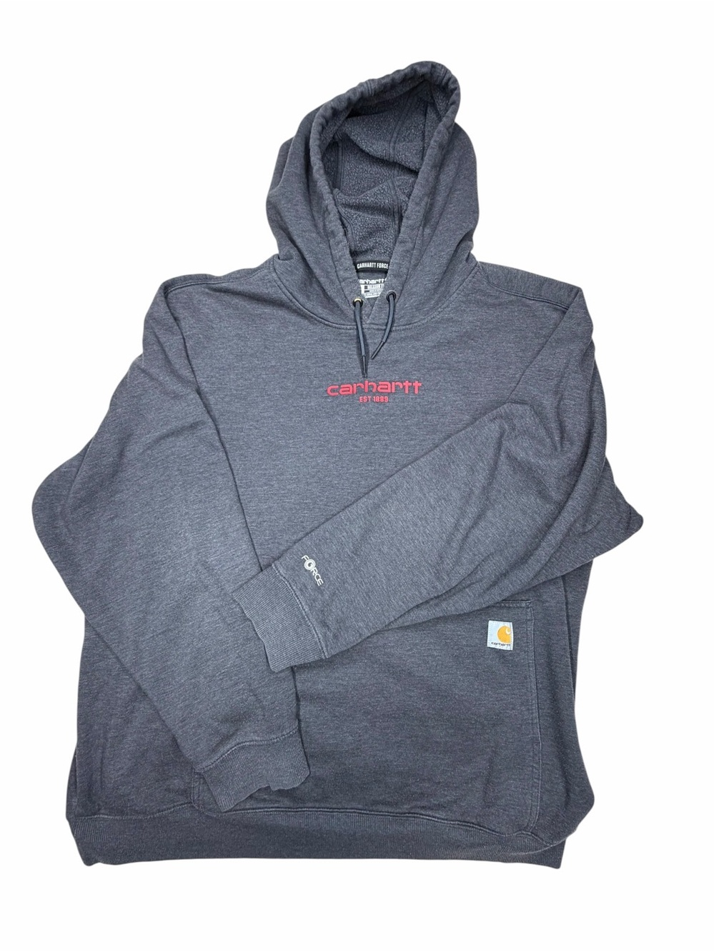 Carhartt Force Men’s 3XL Gray Relaxed Fit Pullover Hoodie